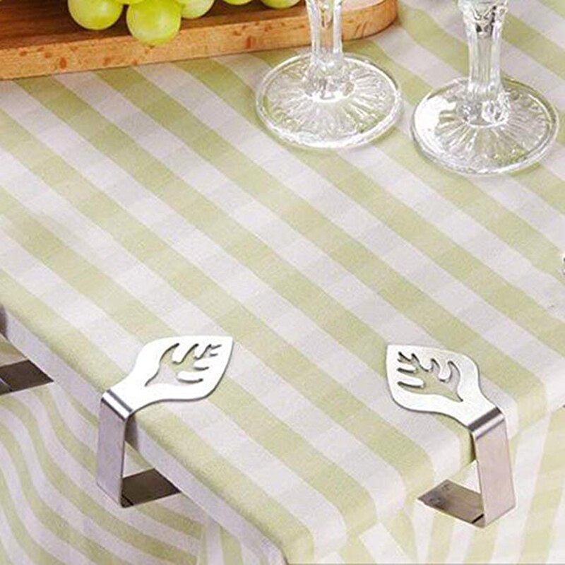 2 stk rustfrit stål dug clips udendørs klemmer dug holdere bord cover klemmer køkken tilbehør