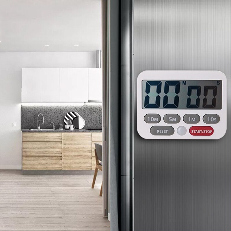 Keuken Timer & Stopwatch, Grote Cijfers, Luid Alarm, Mute Functie, Quick-Set Knoppen, magnetische Stand