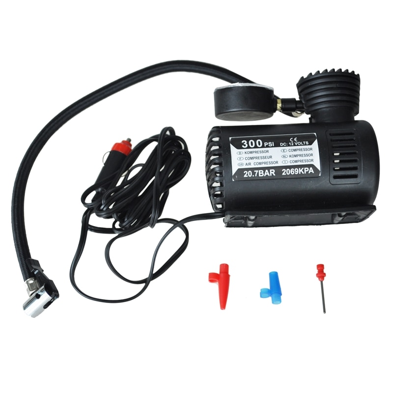 12v Car Auto Electric Pump Air Compressor Portable Tire Inflator 300ps