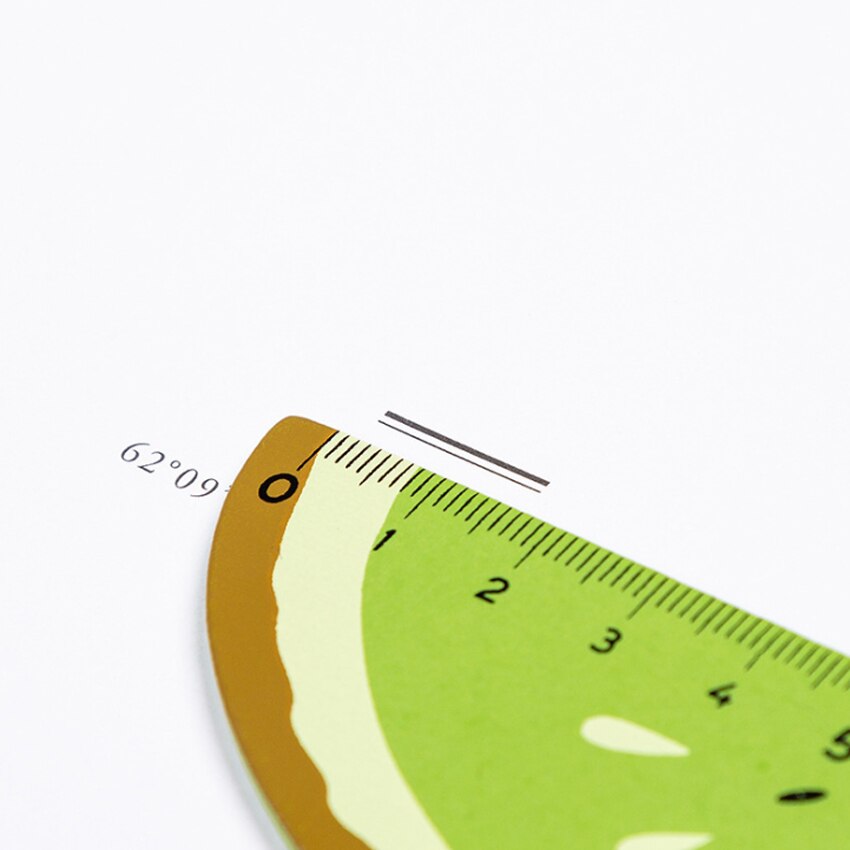 1 st/lot kawaii tecknad frukt apelsin citron kiwi raka linjaler i trä ritverktyg pappersvaror skolmaterial 15cm