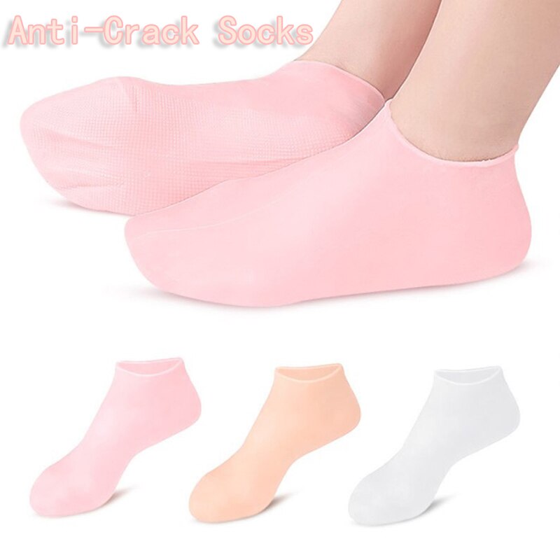 Chaussettes élastiques antidérapantes en Gel de Silicone, Protection des pieds, Protection des pieds, couverture de semelle, talon sec
