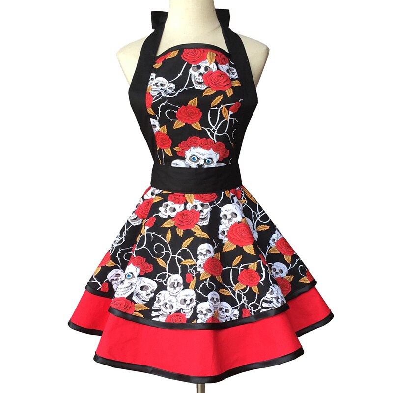 Cotton Lovely Women Apron Cute Large Swing Princess Apron kitchen Cooking Oilproof Aprons for Girls: style 6