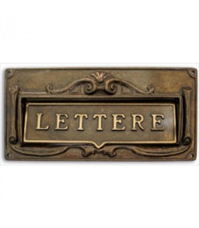 FERPASA BOCACARTAS FUNDIDO ACABADO LATON ENVEJECIDO "LETTERE""