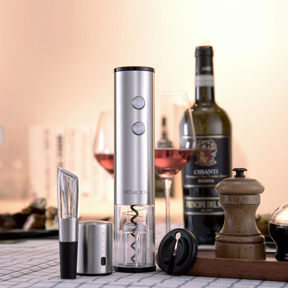 Youpin automatische wijnflesopener, elektrische kurkentrekker, snelle decanteerkaraf, rond, roestvrij staal, mini rode wijn, slimme wijnset