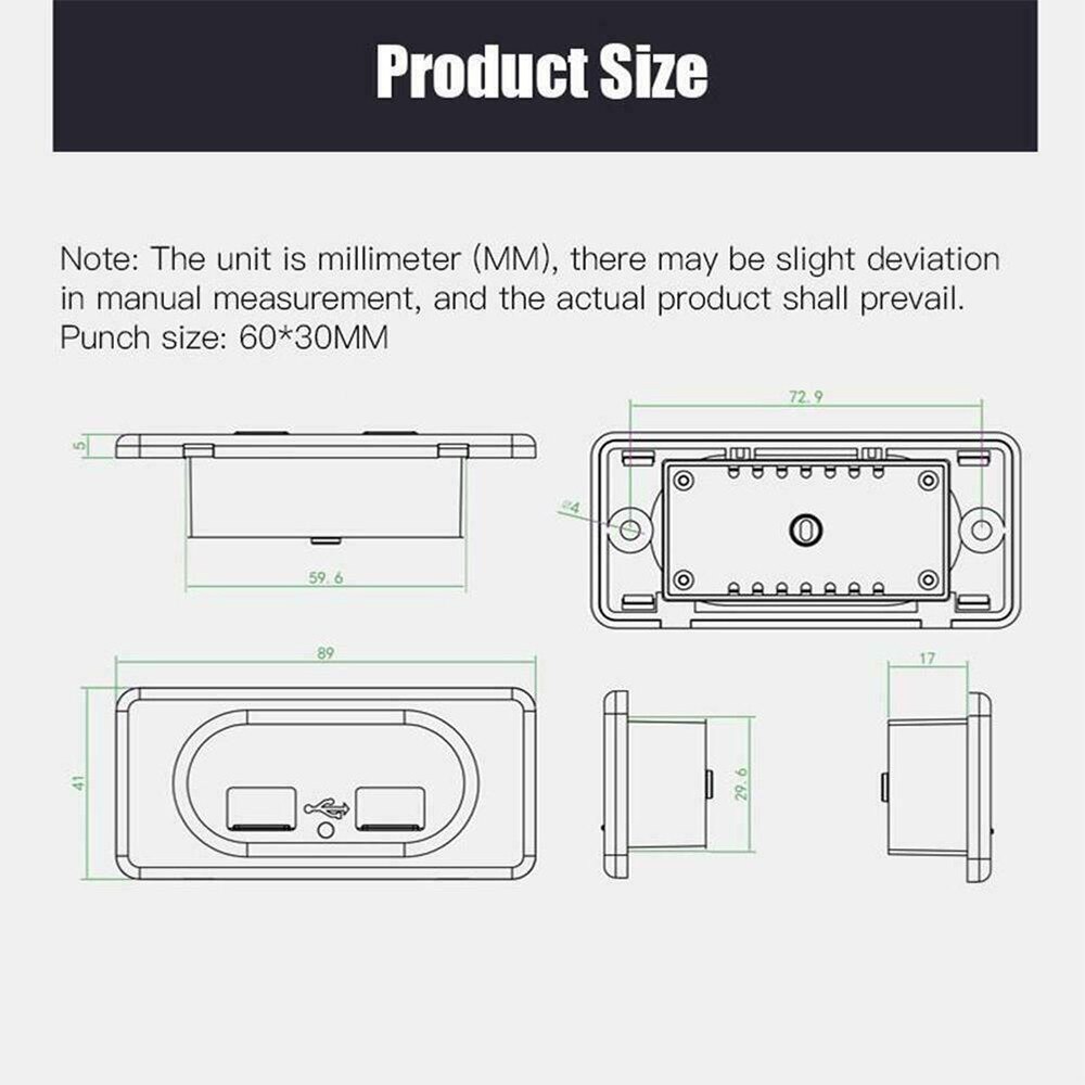 1*car Charger DC5V/3.1A Dual USB Ports Charger Socket For 12V Car Boat Motorhome Caravan 2022 With Indication Function