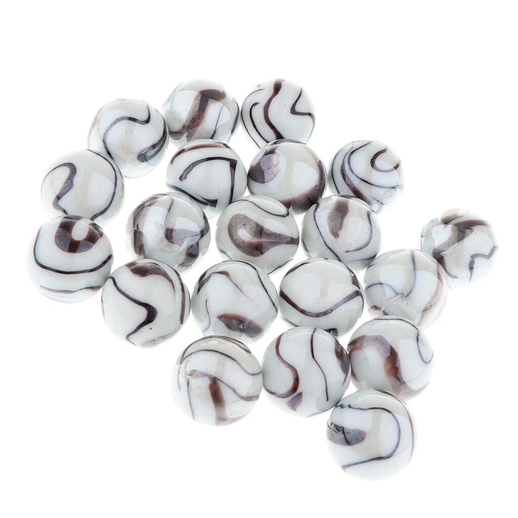 20X Traditional Assorted Glass Marbles Glass Marbles Ball Glass Bead - A