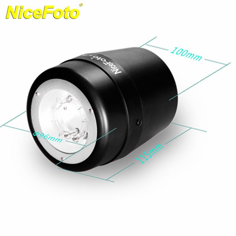 NICEFOTO 100 W 120 W Mini Mount Studio Flash met E27 Lamp Socket 5500 K Hoge Helderheid voor Studio Fotografie Flash E-100/120
