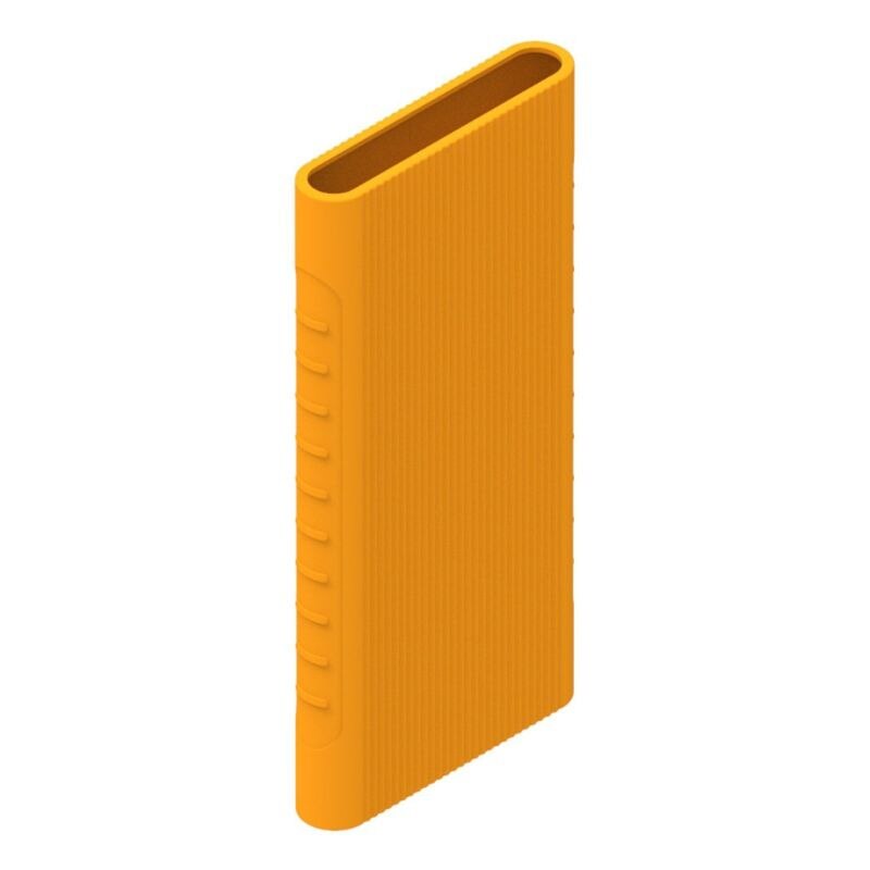 1x silikone beskyttelsesetui til xiaomi power bank 2 10000 mah dual usb port skin shell ærme til power bank model pl: Orange