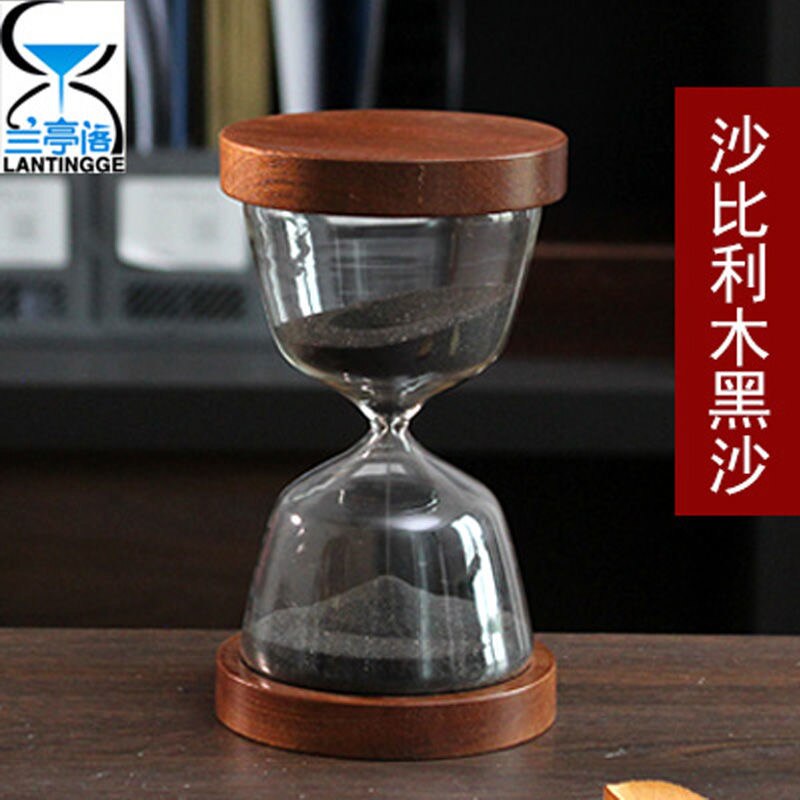 Sablier en bois et verre, 15 Minutes, horloge de sable, Style nordique, beau, , ornement de bureau, maison, pour enfants, minuterie de sable: Color G