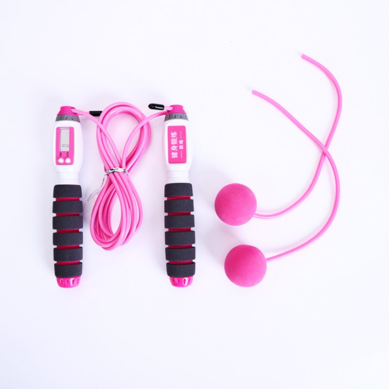 2.9m Sponge Jump Rope with Electronic Counter Adjustable Fast Speed Counting Skipping Rope Wire Workout Equipments: 04