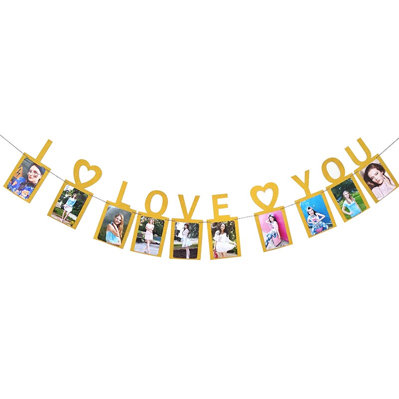 Just Married Wedding Banner Bride To Be Paper Banner Bridal Shower Marry Me Photo Props Rustic Garland Engaged Party Table Decor: G01