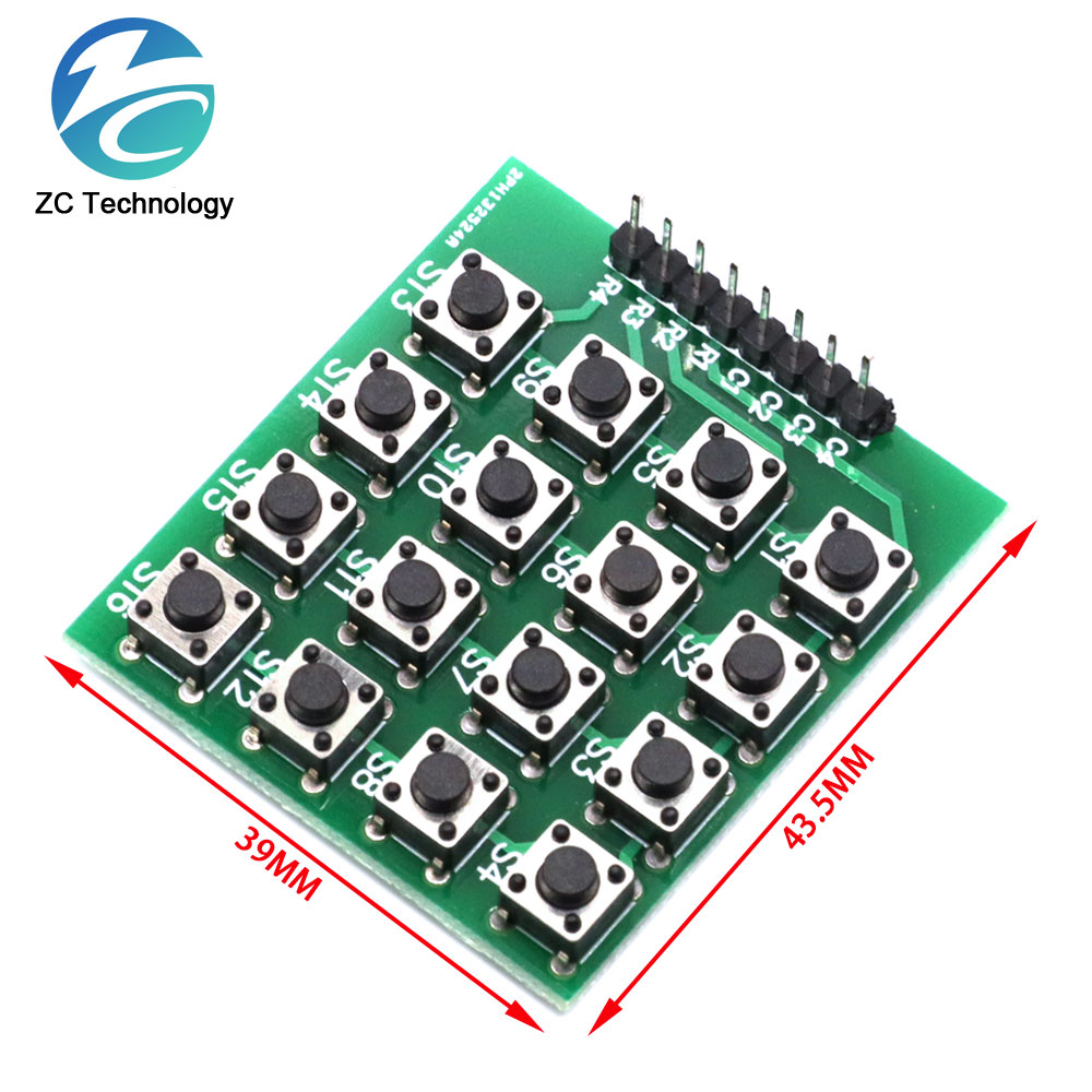 8pin 4x4 4*4 Matrix 16 Tasten Taste Tastatur Tastatur Breadboard Modul Mcu für arduino Diy Kit