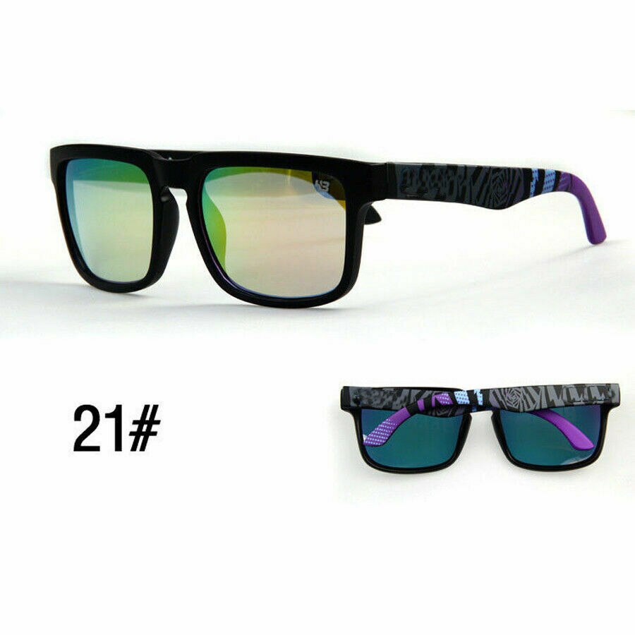 Ken Block Driving Sunglasses Men Goggle Drive Reflective Coating Square Classic Cycling Sports Retro Sunglasses UV400 Eyewear: Lavender