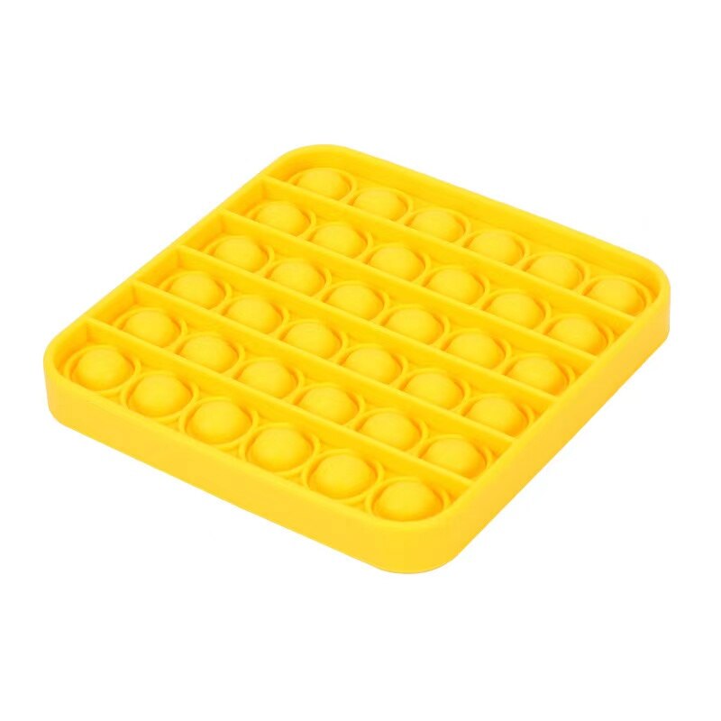 Push Pop Bubble Sensory Toy Autism Needs Squishy Stress Reliever Toys Adult Child Funny Anti-stress Pop It Fidget Reliver Stress: 5Yellow square