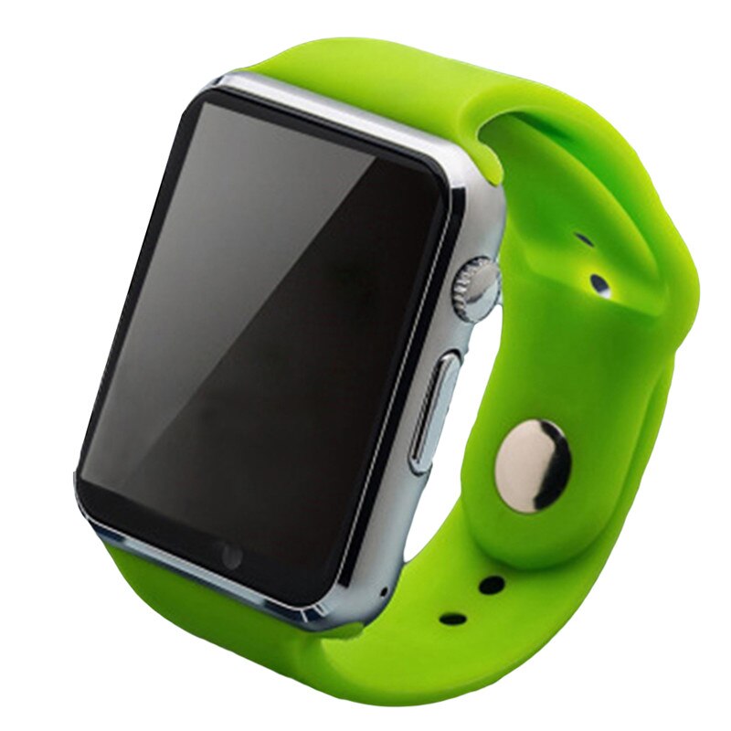 A1 Multi-Language SIM Card Touch Screen Call Camera Bluetooth Smart Watch Bracelet Fitness Tracker Smart Watch Wristbands: Green