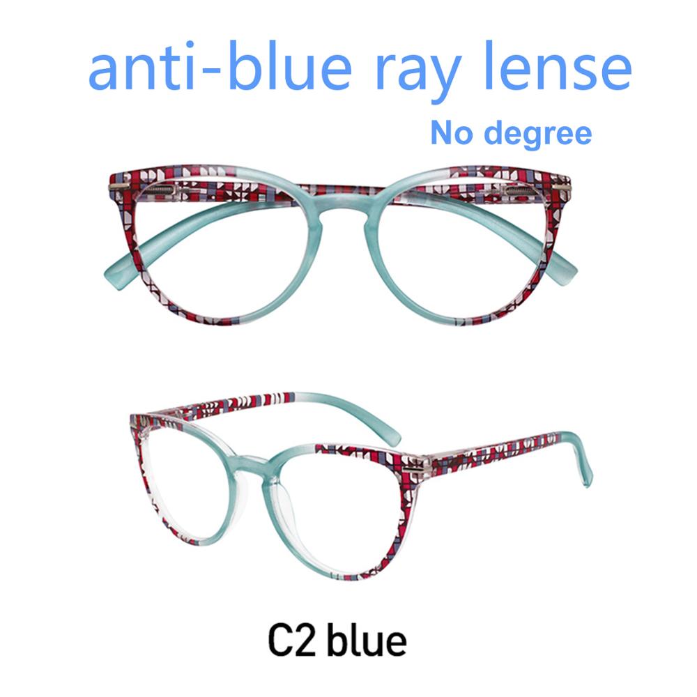 OCCI CHIARI, gafas de luz azul, Marcos cristal óptico gafas Vintage para mujer, gafas de ordenador transparentes, gafas graduadas para miopía, Marco óptico: C2A blue