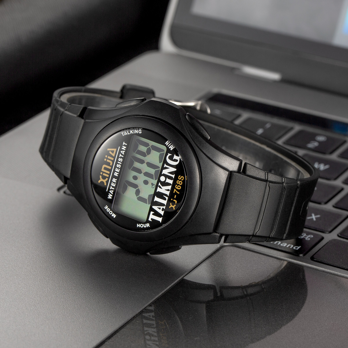 Russian Talking Wristwatch for the Blind and Elderly or Visially Impaired People Electronic Sports Speak Watch 768N