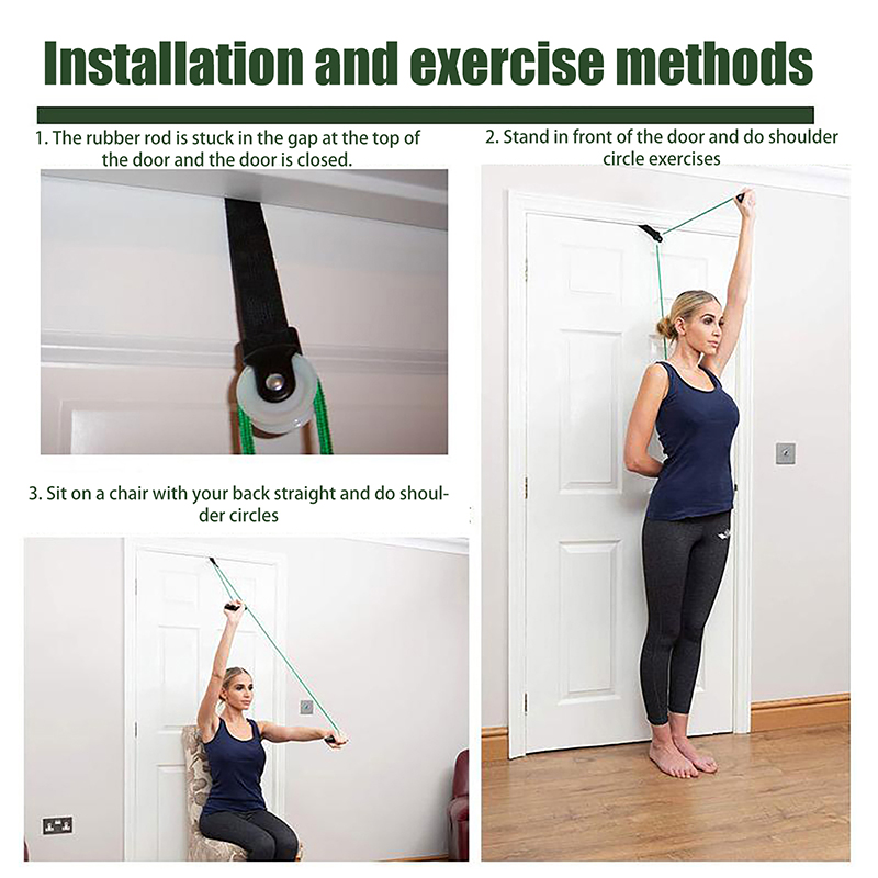Pain Relief Upper Arm Shoulder Joint Rehabilitation Door Keys Exercise Trainer Home Training Use Hanging Pulley Bracket Kit