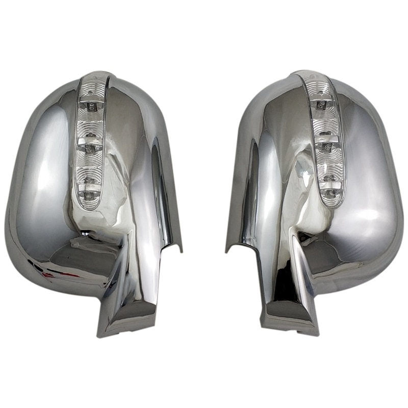 Porta retrovisor porta espelho cobre com led acessórios do carro para mercedes-benz m-classe w163 ml 1997-2005 abs cromado