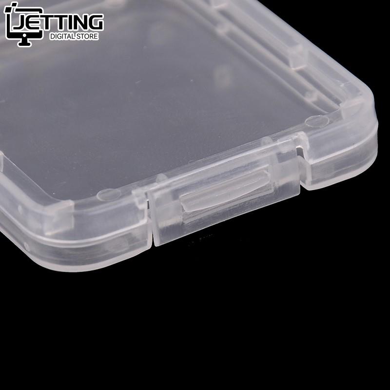 5 pz/lotto Custodia protettiva Scatola di Cassa di Carta di Memoria per SD SDHC MMC XD carta CF Bianco trasparente