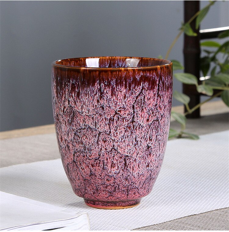 JIA-GUI-taza de té China LUO, tazas de té de cerámica con cambio de horno, taza de viaje para el hogar, juego de té de cerámica , 250ML, I063: A