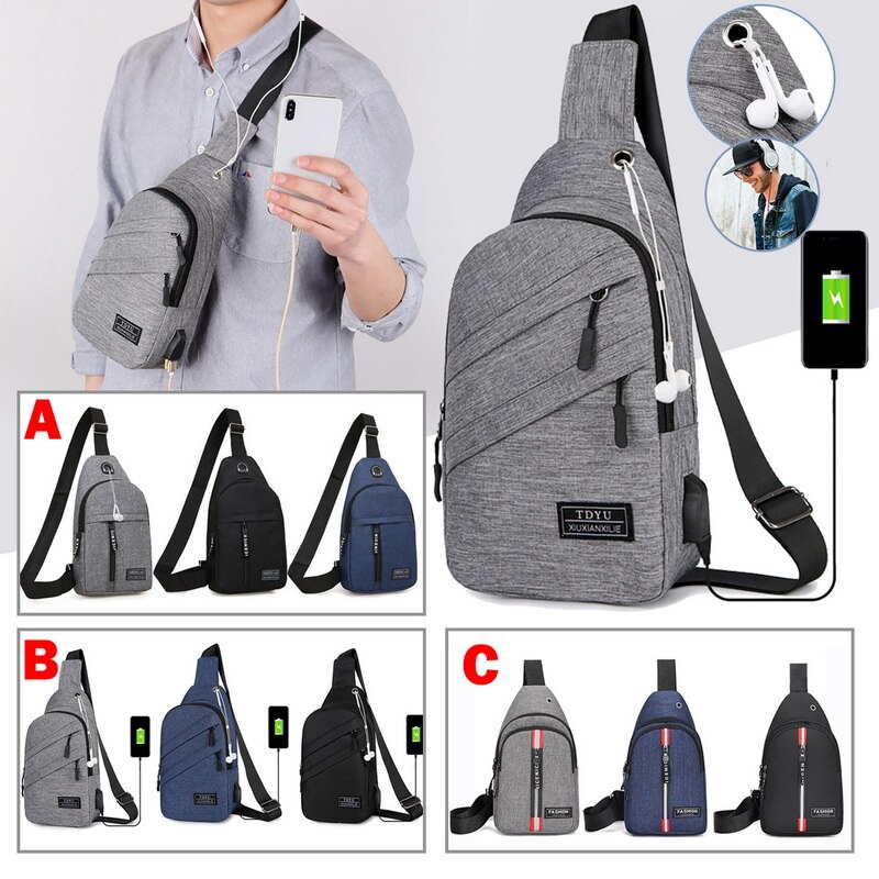 Mannen Mode Crossbody Tas Theftproof Borst Tassen Mannen Schoudertassen Borst Taille Verpakking Sport Leisure Kleine Tas Grote Capaciteit