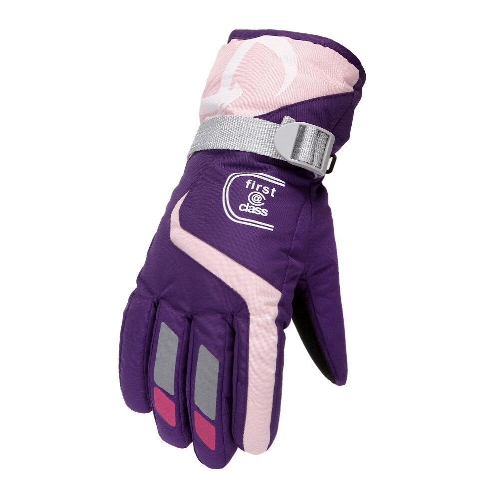 Guantes de esquí Extra gruesos para hombre y mujer, manoplas para esquí, Snowboard, nieve, deportes de invierno, cálidos, impermeables, de cuero de imitación