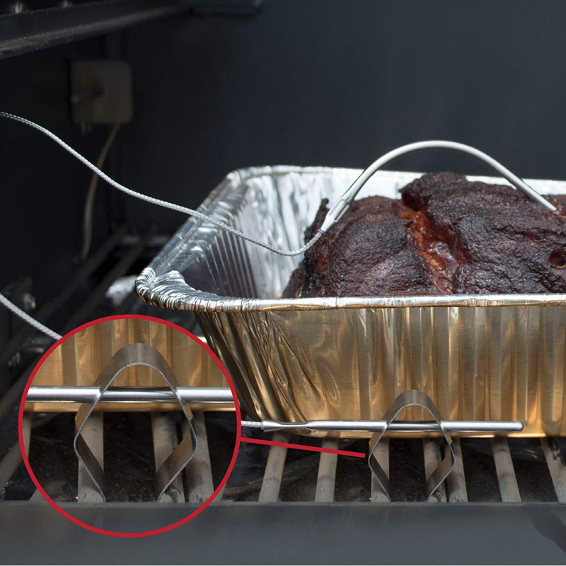 BBQ Meat Thermometer Probe Holder Single Hole A Style Barbecue Clip Universal Kitchen Food Cooking Milk Probe Clip