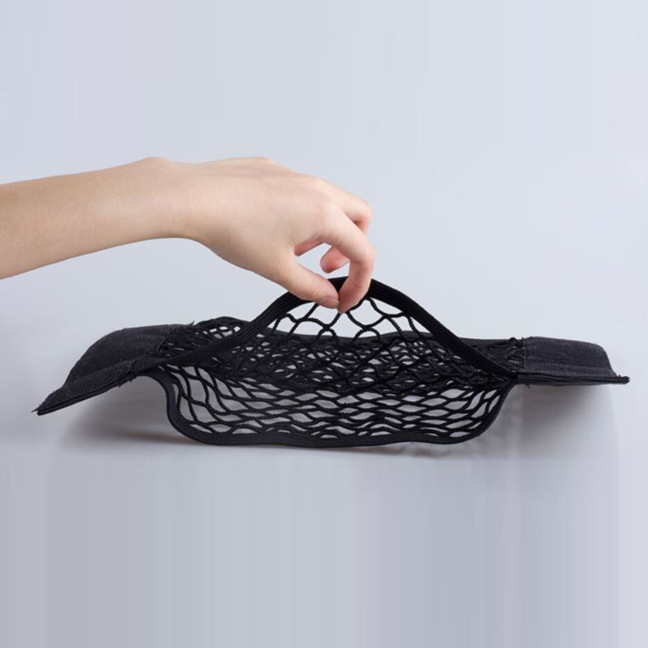 Klittenband sedan kofferbak organizer achterbank rugleuning bagagenet flexibele nylon auto opbergruimte muursticker tas auto accessoires