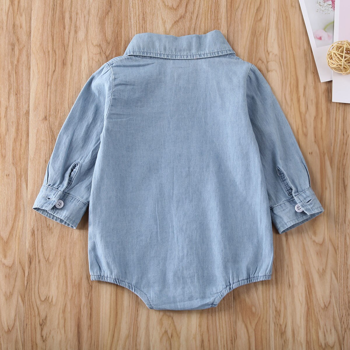 Baby Spring Autumn Clothing Toddler Newborn Baby Girl Boys Denim Bodysuit Long Sleeve Solid Playsuits Solid Jumpsuit Outfit