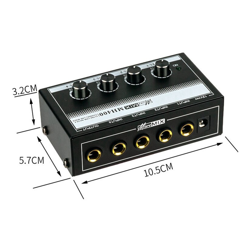 MH400 4 Aisle Mixer Ultra Low Noise Microphone Musical Instrument Audio Amplifier Hub Mixer Mixer