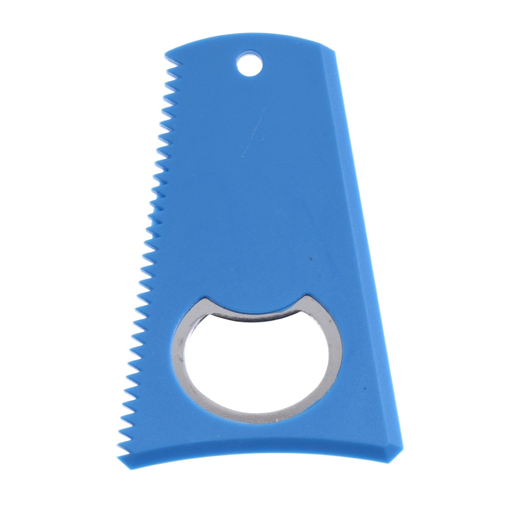 Plástico surf prancha cera pente raspador removedor com abridor de garrafa para a maioria das placas mergulho surf acessórios