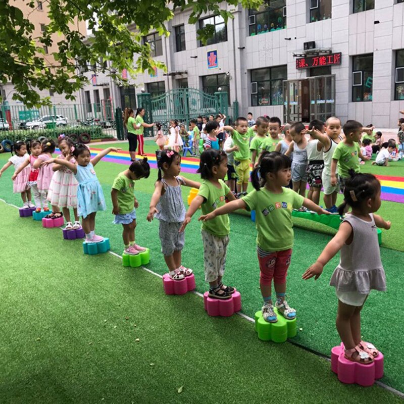 Sensorischen Spielzeug Outdoor Spiele Balance Pflaume Pile Sport Spielzeug Kinder Team Gebäude Spiele Preshool Sensorische Integration Spiel Kindergarten