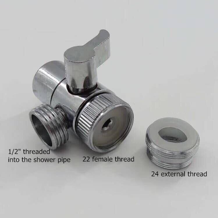 Kitchen Bathroom Sink Water Faucet External Shower Head Toilet Flush Extension Tap Small Nozzle Wash Hair Shower With Holder: valve connector