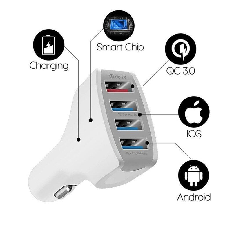 Auto Accessoires Universele Vrachtwagens Auto Lader Snel Opladen Adapter QC3.0 + 3.5A Auto-Oplader Voor Samsung S10 S9 S8 xiaomi IPhone