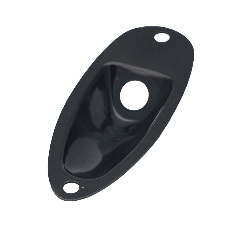 Black Boat Input Output Jack Plate Socket With Screws Guitar Parts Knobs Jacks Switches