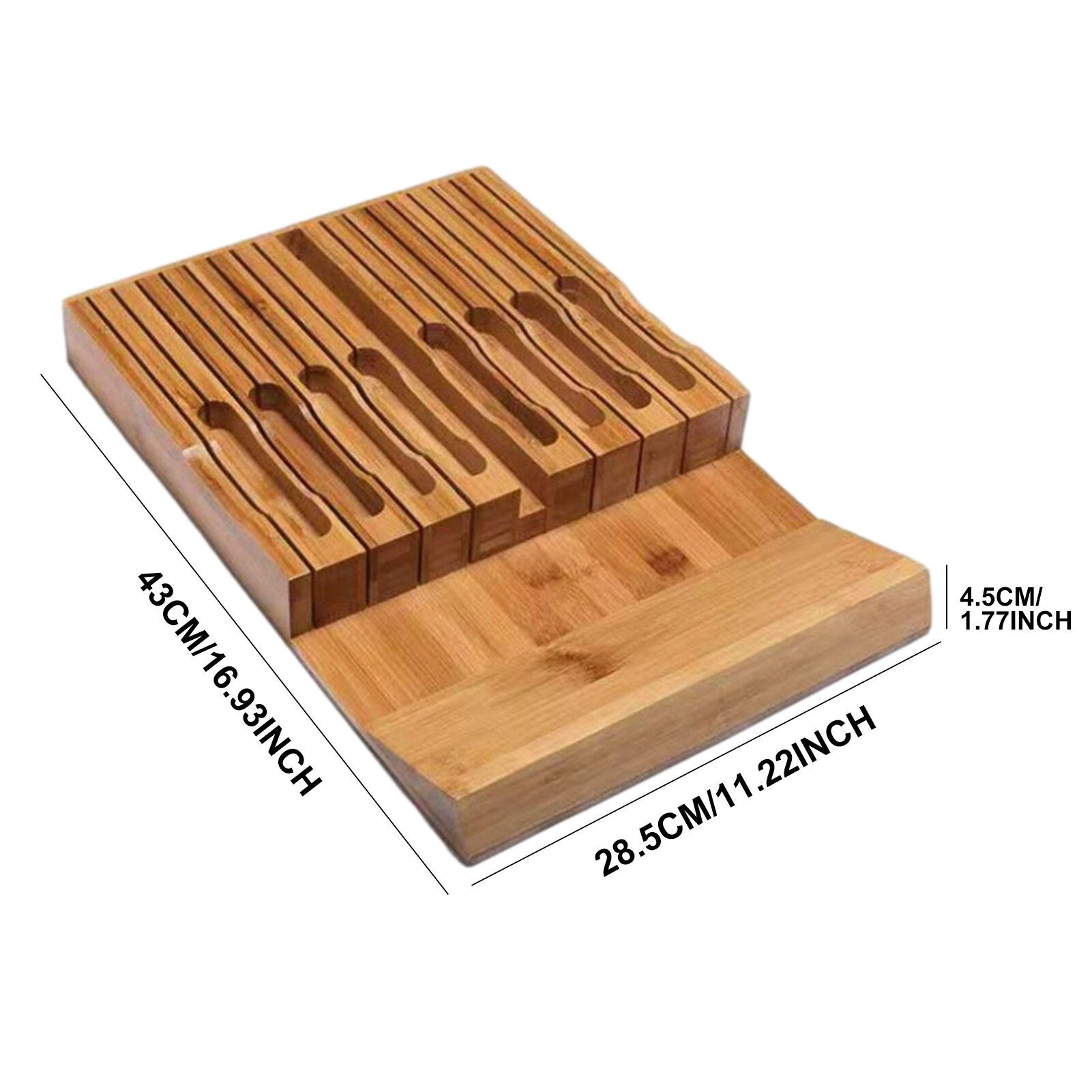 Bamboo Knife Block Holder Cutter Storage Rack Cutl... – Vicedeal