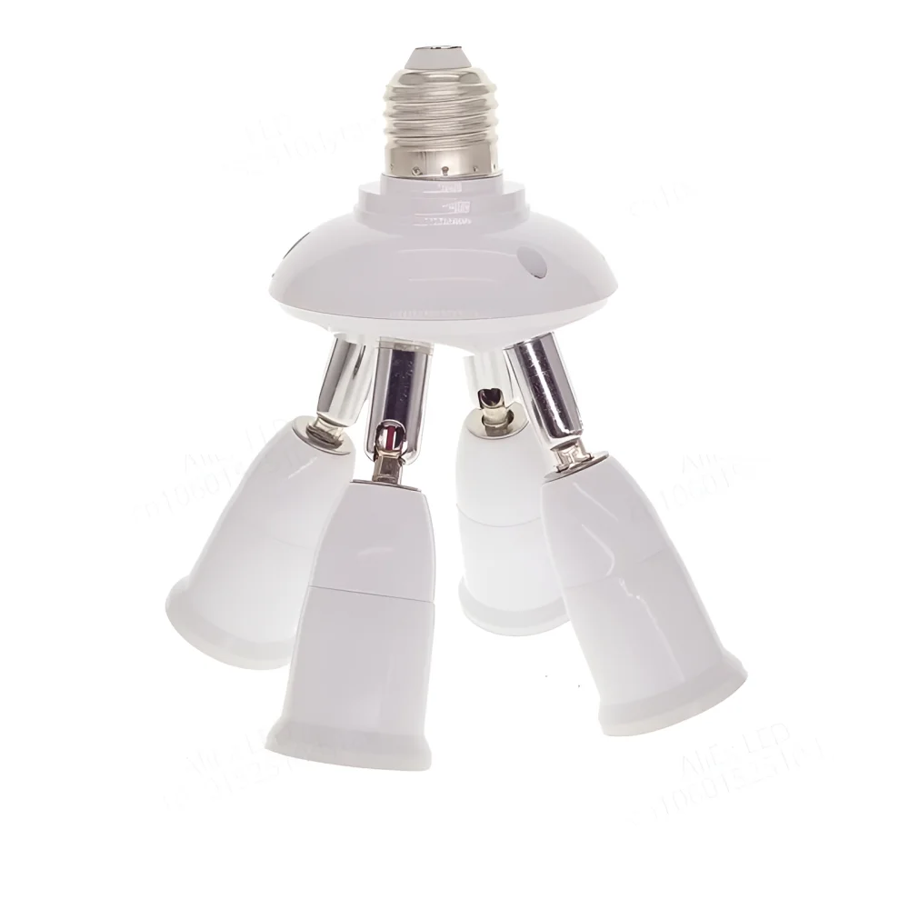E27 LED-Glühbirnen-Lampenfassung, 2 Zoll, 1/3 Zoll, 1/4 Zoll, 1/5 Zoll, E27-Sockel, Splitter, LED-Lampenfassung, Glühbirnen-Adapterhalter: Blau