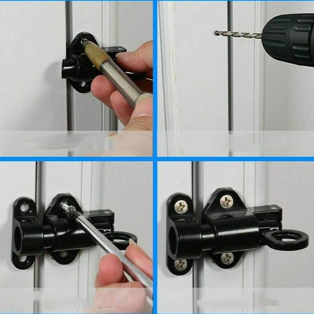 Aluminum Door Bolt Self-closing Automatic Latch Window Security Ceiling Lock Hatch Sprung Loft Latch H1I1 Attic Gate L7P9