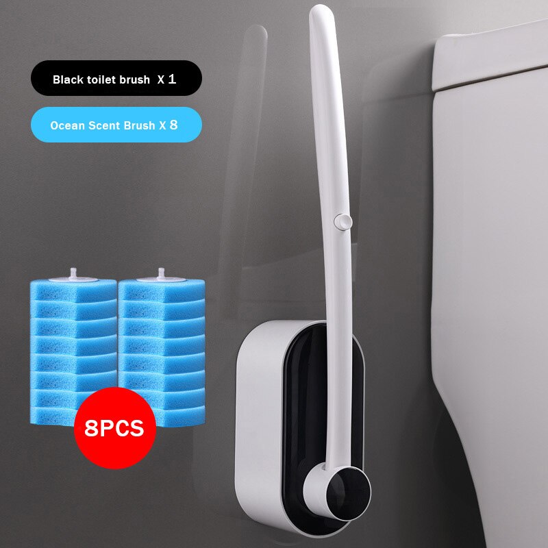 Wegwerp Wc Borstel Plastic Toiletpot Schoner Borstel Houder Zonder Dode Hoek Wandmontage Cleaner Badkamer Hardware: Bourgondië