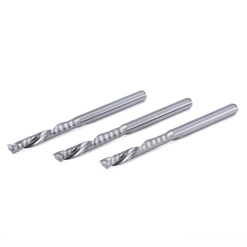1Pcs 3.175/4/6/8/10mm 3A UP DOWN Compound Single Flute Spiral Carbide Mill Tool Cutters for Compression Wood End Mill Cutter