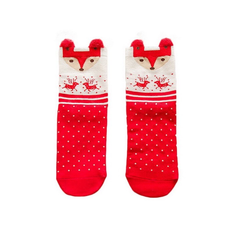 Christmas socks elk animal ears autumn and winter cotton sweet socks For year: G353344