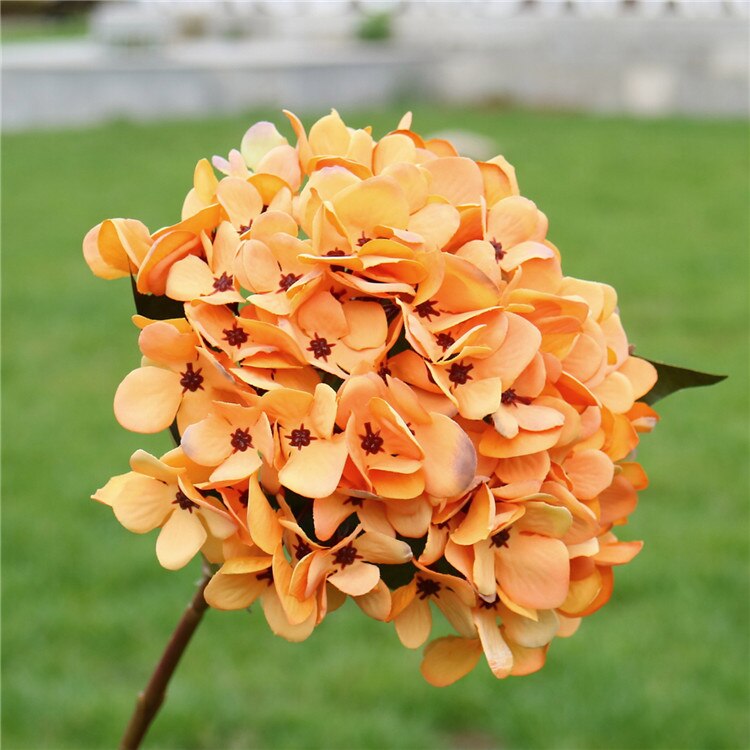 Künstliche Hortensien Hochzeit Blume Zauberstab Hause Dekoration Zubehör Diy Braut Strauß Hintergrund drinnen Bonsai: Gelb