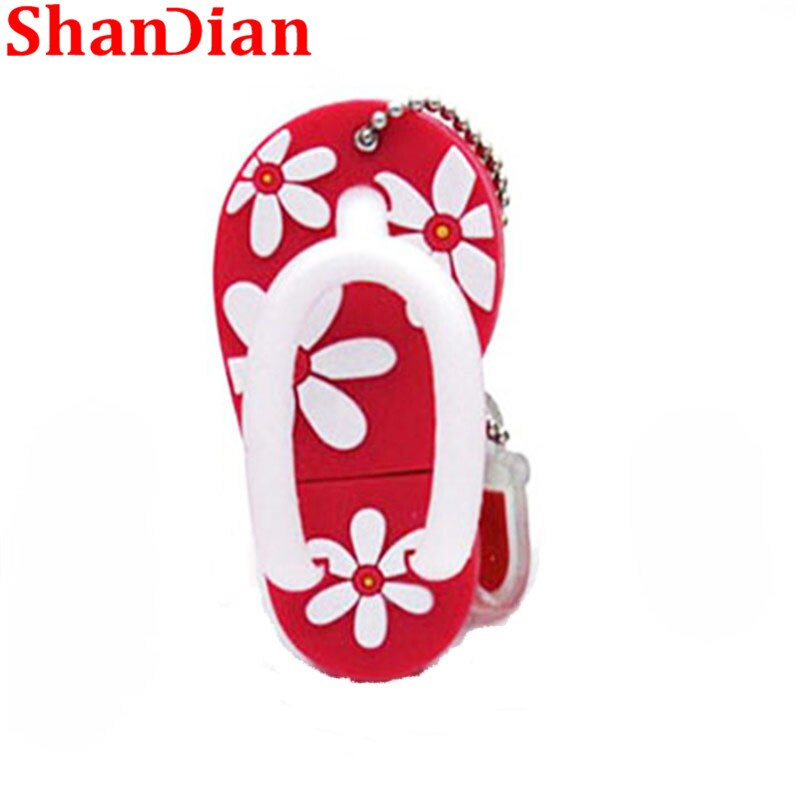 SHANDIAN Estate mini Slipper USB Flash Drive scarpa pen drive Regalo Bello del fumetto pendrive 4GB/32GB/64GB usb del bastone del regalo di Modo