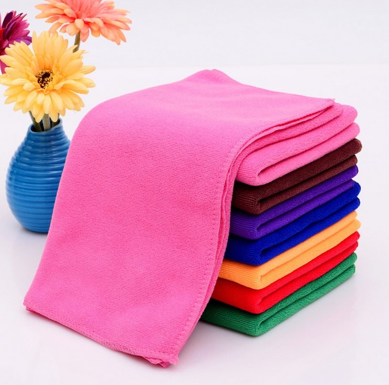Microvezel absorberende reinigingsdoeken keukendoeken badkamer autowasdoekjes hotel vierkante handdoek effen gezichtshaarhanddoek