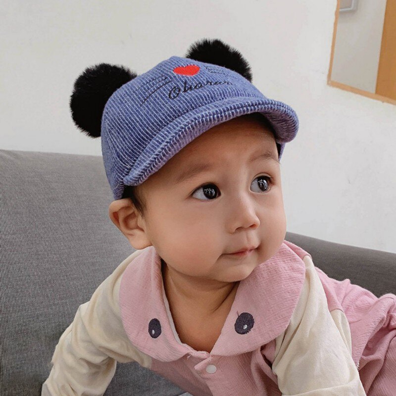 Baby kepsar barn hatt bebis flicka pojke tecknade brev broderi mönster visir baseball keps hip hop kepsar