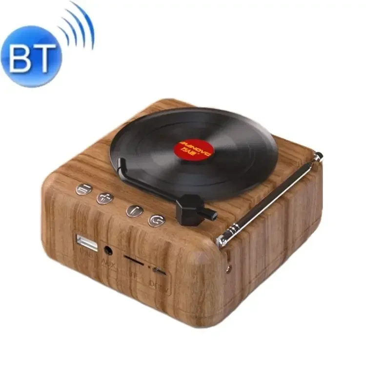 atomisk vinyl platespiller bluetooth høyttaler retro lyd radio hifi lydeffekt super lang vent litt bluetooth musikk: Tre