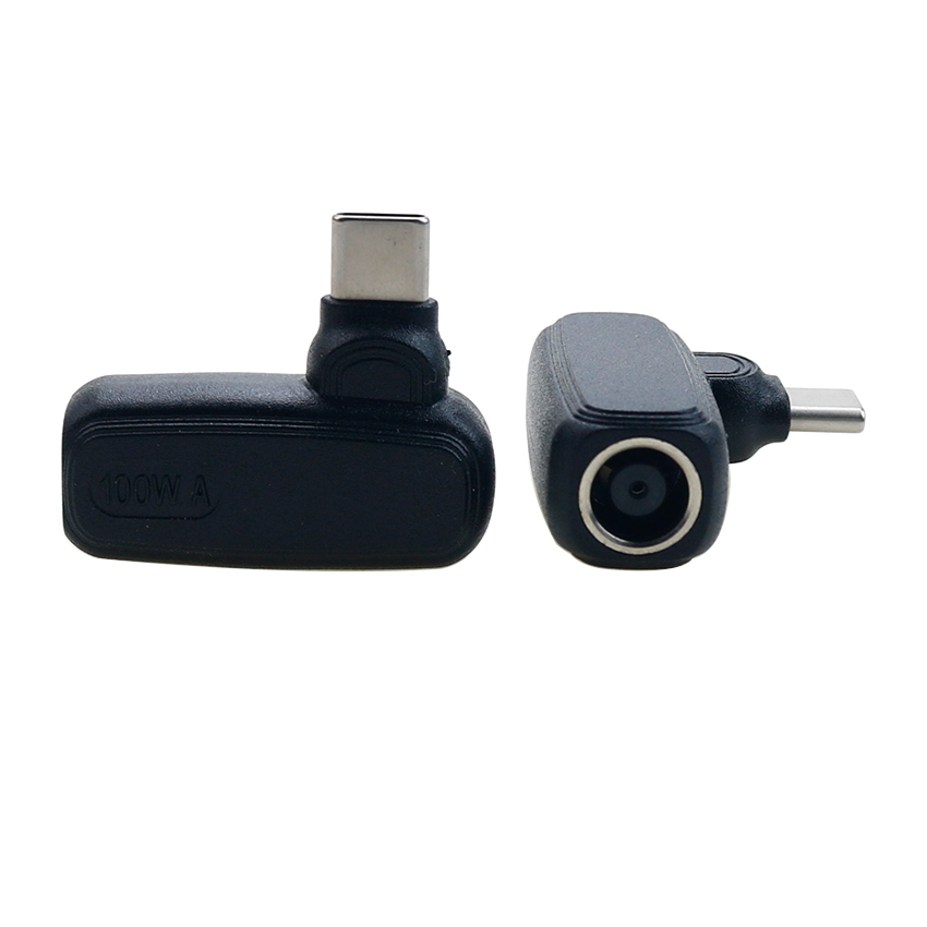 1 stk. 100w dc-strømstik hun- til usb type c-hanstikadapter universel bærbar computerstrømadapter pd-strømadapterstik