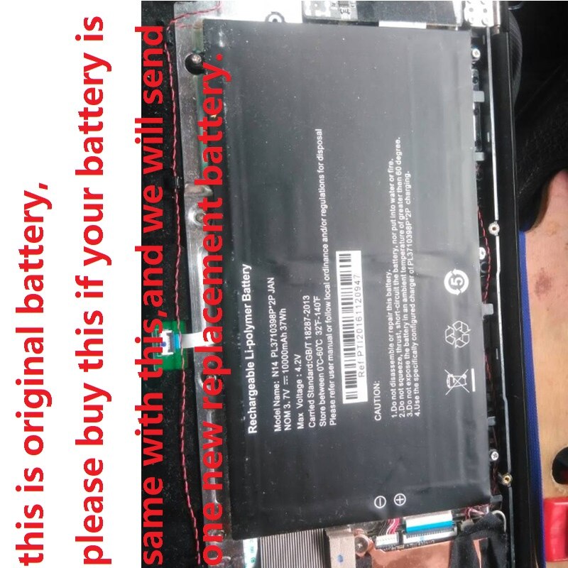 Battery for Jumper Ezbook 2 Tablet PC Ezbook2 Li-Polymer Polymer Rechargeable Accumulator Pack Replacement 3.8V 10000mAh