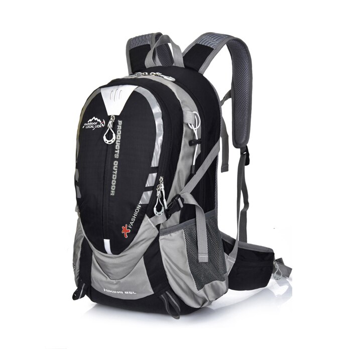 Wasserdicht Klettern Rucksack Rucksack draussen Sporttasche Reise Rucksack Camping Wandern Rucksack Frauen Wandern Tasche Für Männer: Schwarz